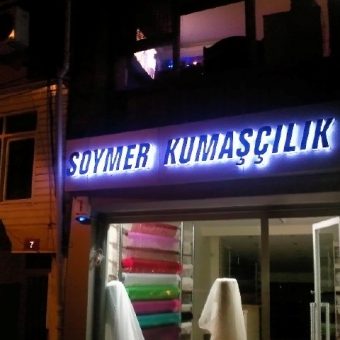 Işıklı tabela kumaşçı ankara