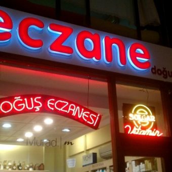 Işıklı tabela eczane ankara işyeri